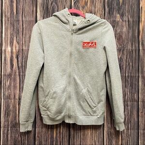 X-Girl | grey zip up jacket